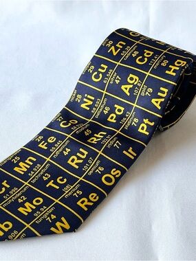 Wild Ties brand Periodic Table Blue Microfiber Tie